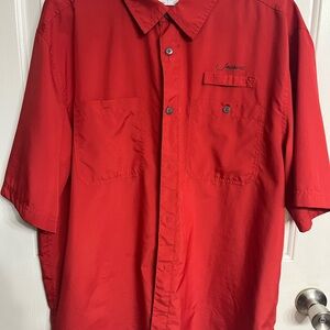 LG Red Casual Button Down Shirt